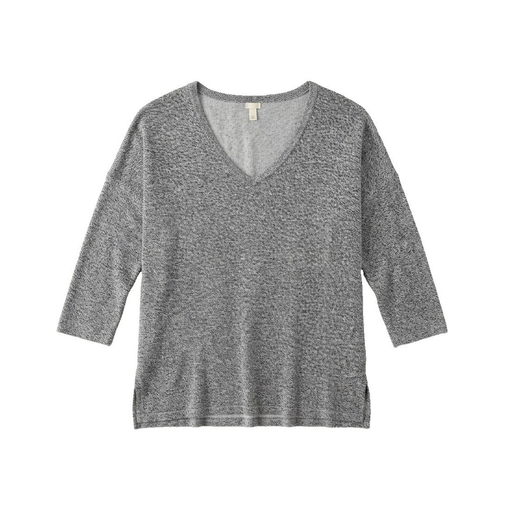 Banana Republic Woman's Size M GRAY Long Sleeve V-Neck Knit Sweater Lightweight